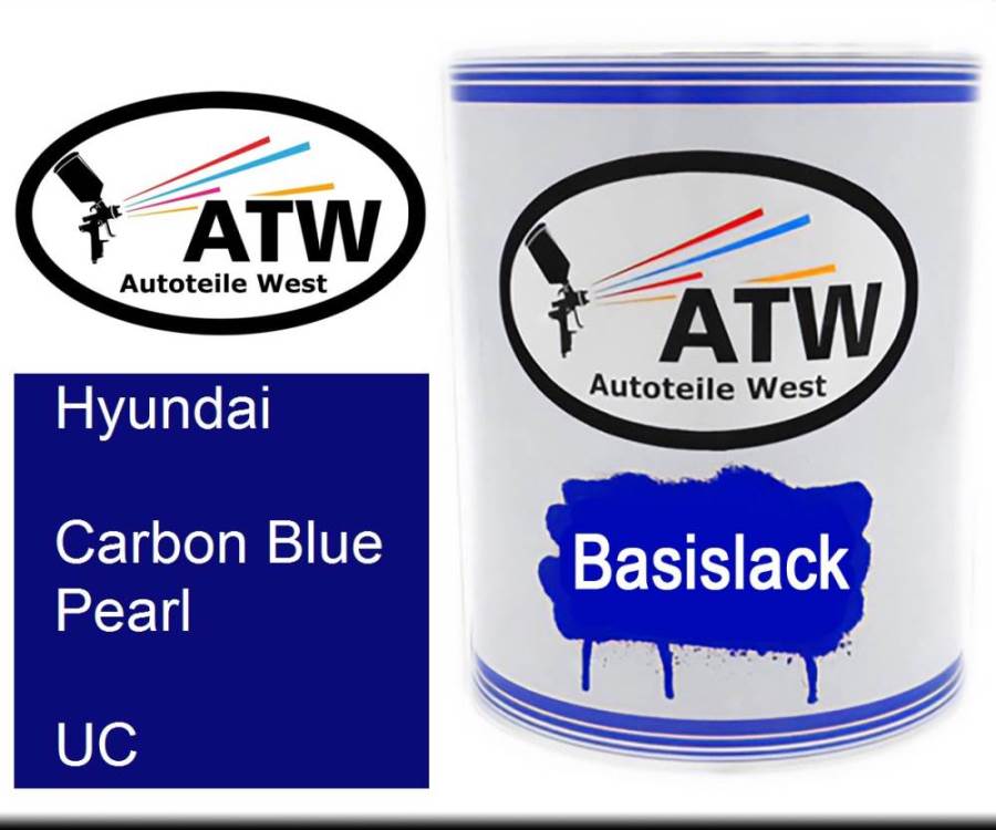 Hyundai, Carbon Blue Pearl, UC: 1L Lackdose, von ATW Autoteile West.